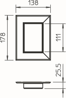 OBO G-AWAG70110RW Wandabschlussblende 