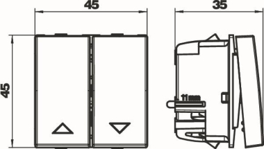 OBO RT-BS1 RW1 Rollladentaster reinweiss 