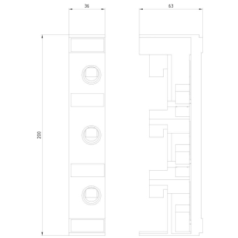 Siemens 5SG6207 NEOZED-Reitersockel SR60 
