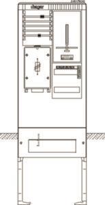 Hager Zähleranschlusssäule     ZAS175CA2 