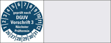HEIN 190452 Kabelprüfplakette DGUV 