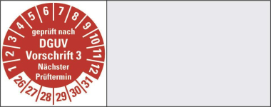 HEIN 190451 Kabelprüfplakette DGUV 