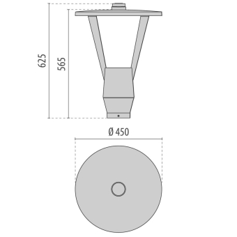 PIL LED-Mastleuchte 4000K 43W    3106065 