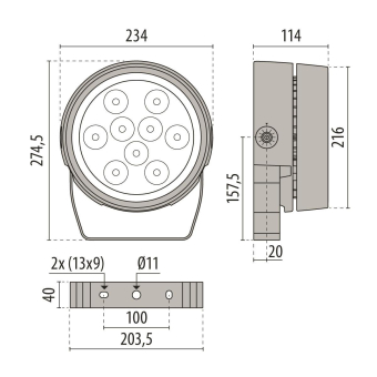 PIL TYK+ 20 40 C/M RGBW AN96 DMX 3112196 