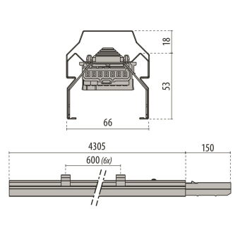 PIL RAIL-M TRY 5P L:4305          310557 