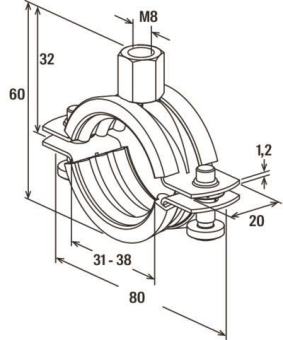 Fischer Rohrschelle FRS 1" A4     560596 