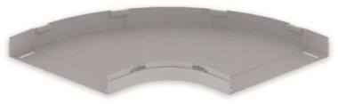 Unex Flachbogen 90° lichtgrau      66410 
