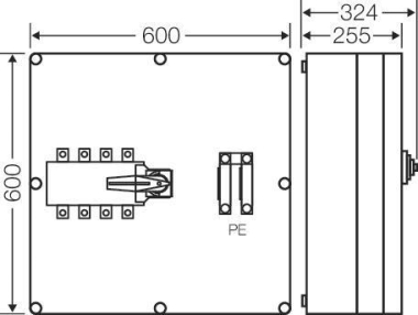 HENS Mi-Lastumschaltergehäuse Mi Mi 7882 