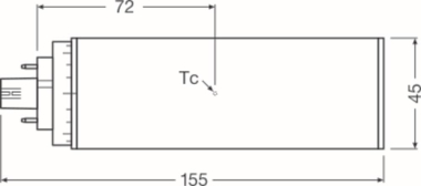 OSR DULUX T/E LED 16W/840 1800lm 130° 