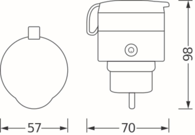 LEDV SMART+ WiFi Compact Outdoor Plug 
