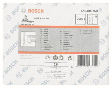 Bosch 2608200016 D-Kopf  D-KOPF NAGEL 34 