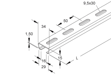 NIED Ankerschiene              2975/2 FL 
