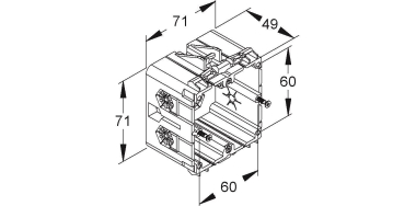 NIED Einbaudose grau              GDHR50 