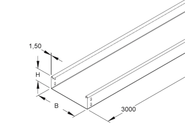 NIED Kabelrinne 60x200mm mit   RSU60.200 