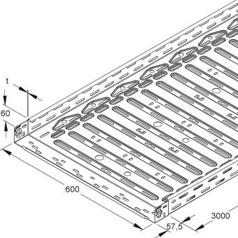 Niedax Kabelrinne gelocht RLVC 60.600 E5 