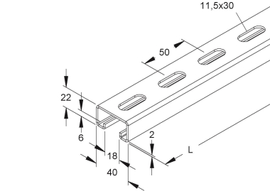 NIED Ankerschiene               2986/3FL 