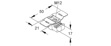NIED Gleitmutter verzahnt GMZF M12-18 E5 