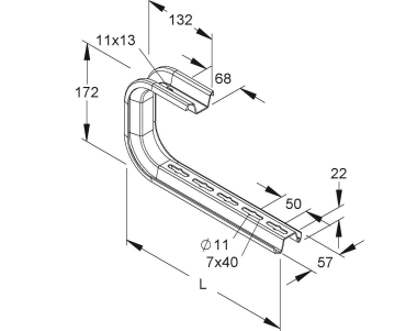 NIED Tragkonsole/Deckenmontage TKSUG 250 