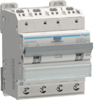 Hager Fi-LS 4P 6kA C-10A 30mA   ADM460QC 