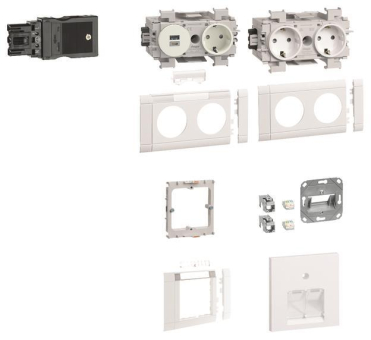 Hager 1Arbeitsplatz m.3Std+USB   GAPSET1 