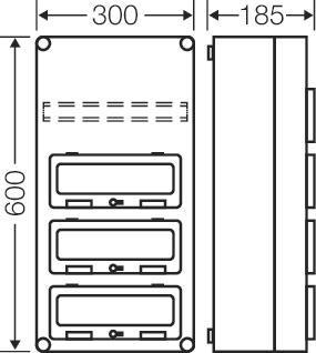HENS Mi-Automatengehäuse 36 TE    MI1443 
