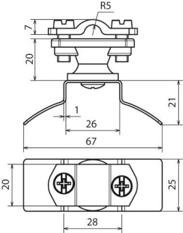 DEHN Leitungshalter a. PA f. Rd   275711 