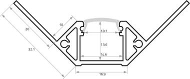 Rutec Alu-Fliesenprofil FP8        63025 