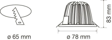 Rutec CALA -6W IP43 36° 600mA      46061 