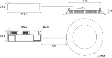 Rutec Slim-Downlight TALAN M 9-18W 48502 