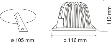 Rutec CALA -14W IP43 36° 350mA     46141 