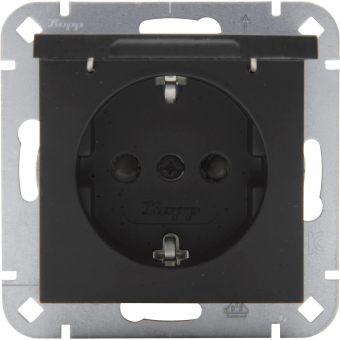Kopp SCHUKO-Steckd. m. Klappd. 940150003 