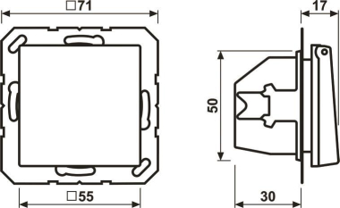 JG SCHUKO Steckd.m.Klappd.   A1520KLWW 