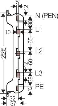 HENS Sammelschienenträger 250A    MIST25 