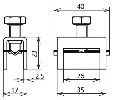 DEHN Bandrohrschelle              106324 