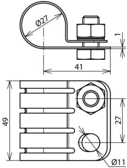 DEHN PA-Anschlusselement PAE 27 AB11 V2A 