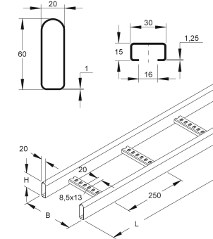 NIED Kabelleiter KRC60.525F KRC 60.525 F 