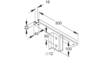 NIED Klemmkopfplatte parallel zum KUDP50 