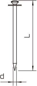 OBO 500 50 Impu-Stahlnadel gehärtet 