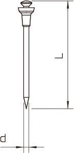 OBO 511 12 Siko-Nadel gehärtet 2x12mm St 