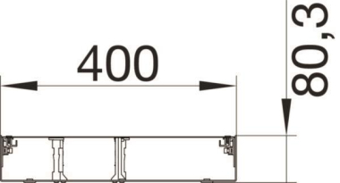 Hager Unterteil BKGD 400x80 m BKGD400801 