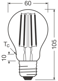 Ledvance LED CLASSIC A 2.2W 827 Clear 