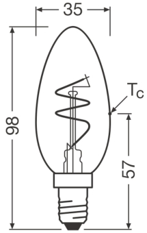 Osram Vintage 1906 LED 3.1W 927 Clear 