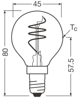 Osram Vintage 1906  LED 4.9W 922 Gold 