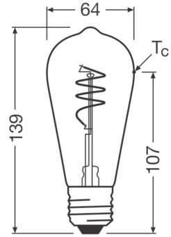 Osram Vintage 1906  LED 3.4W 827 Clear 
