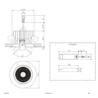 EVN LED Deckeneinbau, rund,   PC20150102 