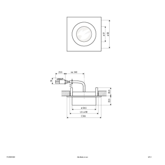 EVN P-LED Deckenleuchte-quad. PC25061402 