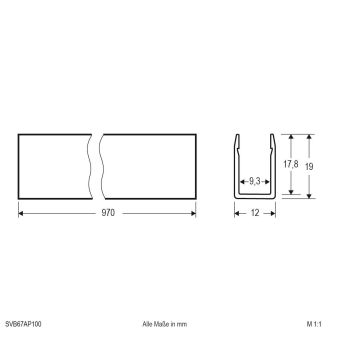 EVN Alu Profil für LED        SVB67AP100 