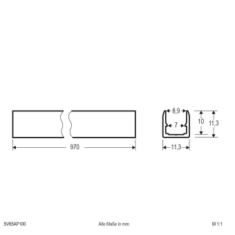 EVN Alu Profil für LED         SV65AP100 