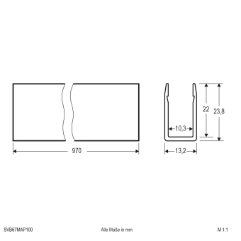 EVN Alu Profil für LED       SVB67MAP100 