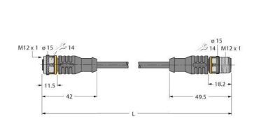 Turck Aktuator-  RKC4.4T-0,6-RSC4.4T/TEL 